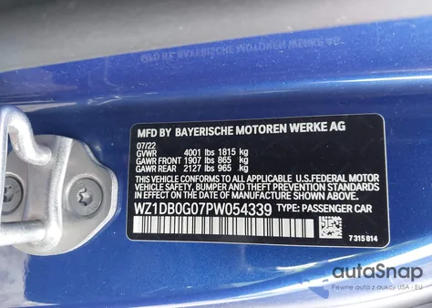 2023 Toyota Gr Supra 3.0 Premium из США, поврежденный, VIN WZ1DB0G07PW054339